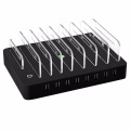 8 Port Desktop USB Ladegerät Multifunktions 19.2A Ladestation Dock mit Standplatz für Handy Tablet PC